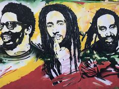 05B Like Minded Productions 2016 mural with Bobs, children Rohan, Julian, Ky Mani at the Bob Marley Museum Kingston Jamaica